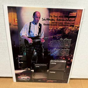 Simon Townshend of The Who - Laney Amps - 1997 Print Advertisement